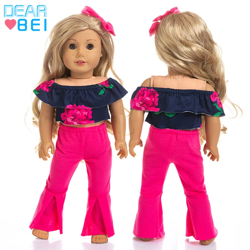 Europe And The United States Big Brand Word Shoulder Bell Pants Suit Doll Clothes,Wholesale Doll Clothes Manufacturer