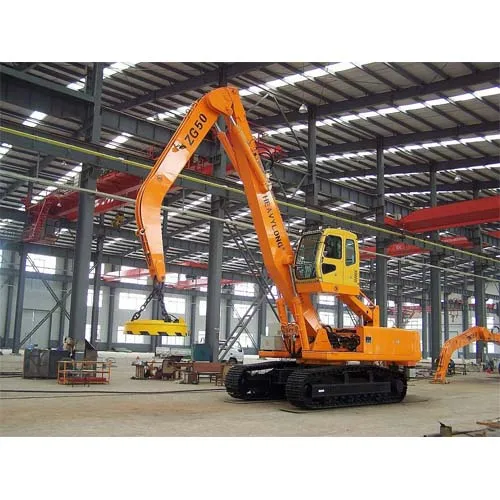 Excavator with Scrap Handling Magnet
