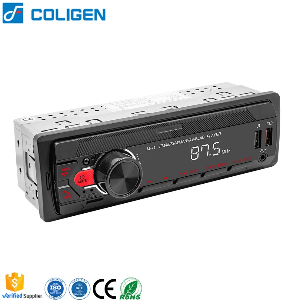 Coligen OEM Universal 1 Din FM Car MP3 Player With BT USB SD AUX Car Radio Player