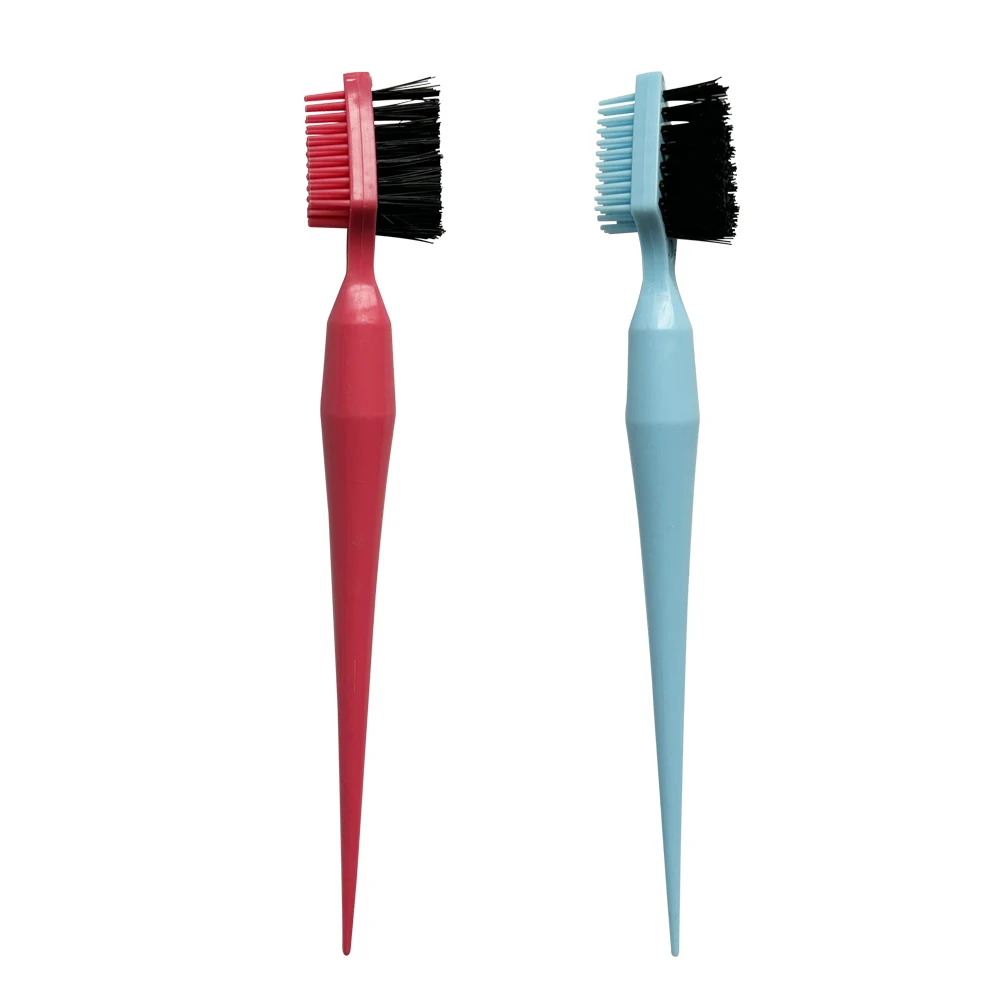 Wholesale custom perfect edge control brush packaging comb cheetah hair edge brush with logo