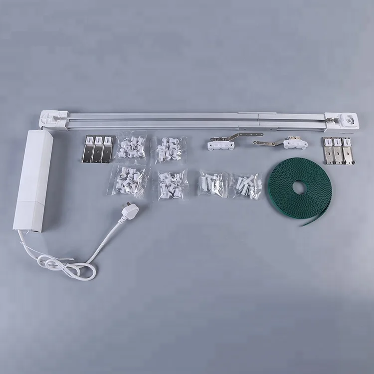 Custom length wifi easy fitting free connection electric automatic curtain rail tracks for window curtain