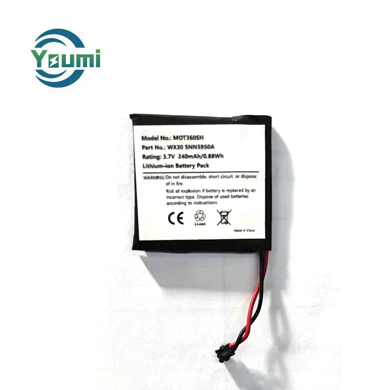 3.7V 240mA Replacement Battery for Motorola Moto360 SNN5950A SNN5951A WX30 mot360sh battery