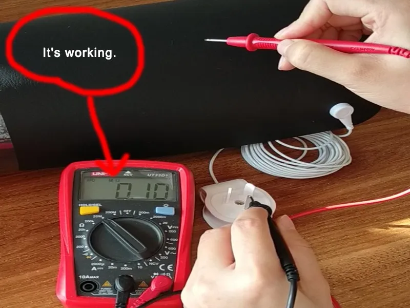 ESD Portable Foldable Yoga Mat  Grounding Fitted Sheet Conductive Exercise Earthed Mat for EMR Protection