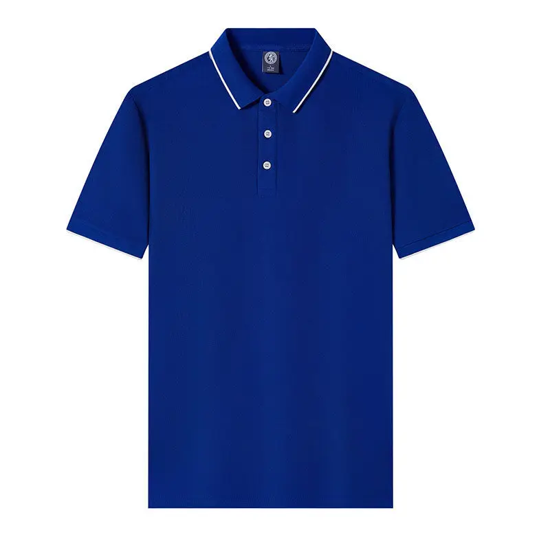 Wholesale Leisure 100% cotton white lapel t-shirt custom logo printed men s Polo t-shirt