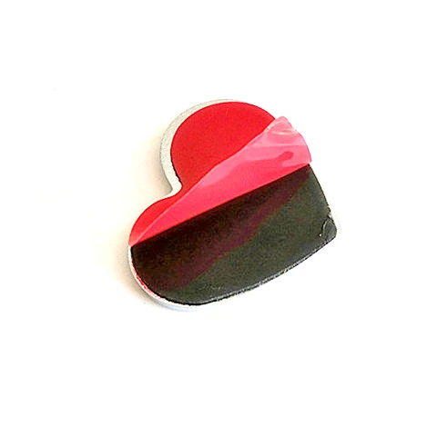 Heart Shape Chrome Badge Emblem Car Sticker