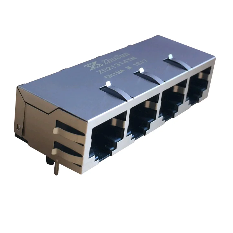 Сделано в Китае 8P8C модульный разъем 1x4 порты и разъёмы RJ45 разъем