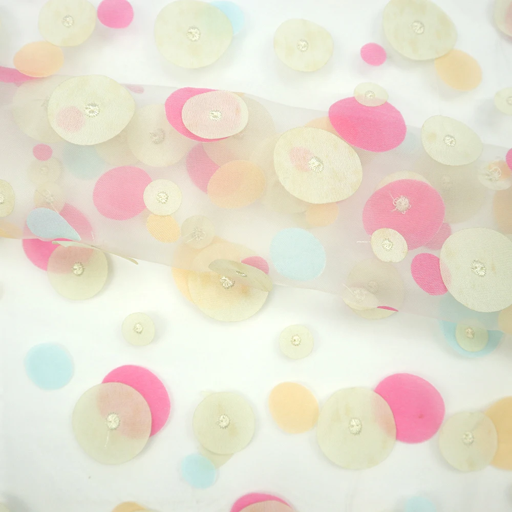 Manufacturer Cloth Material Wholesale 100 Polyester Embroidery Flowers Organza for Making  Dresses