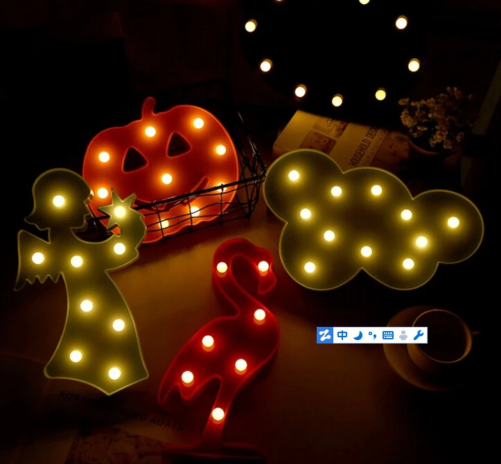 
2020 halloween trick or treat battery operated plastic led pumpkin light desktop lamp night lamps LED neon sign 