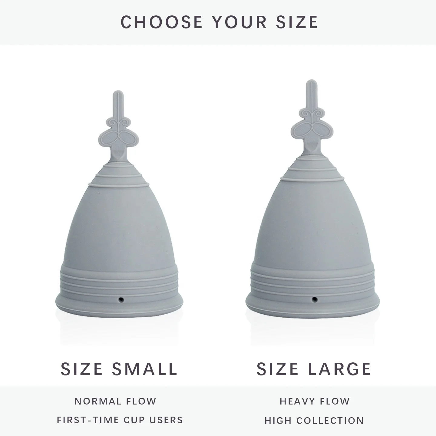 ROHS Certified Alternative Tampons Medical Female Cup Set - Silicone Reusable Copa Menstrual Period Cup