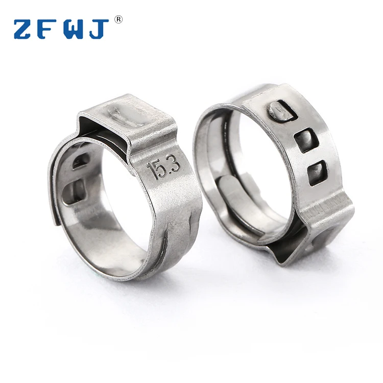 Стандартный 14-15 мм миниатюрный один ухо из нержавеющей стали шланг зажим