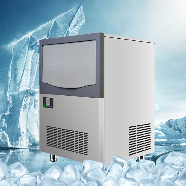 Commercial Ice Machine 27kg/24h Commercial Cube Ice Making Machine With Led Lights Sale