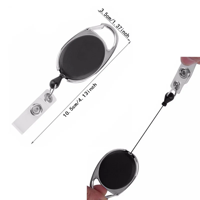 Multi tool Rope cord pull belt key ring recoil badge lanyard clip multitool chain holder retract keyring key reel