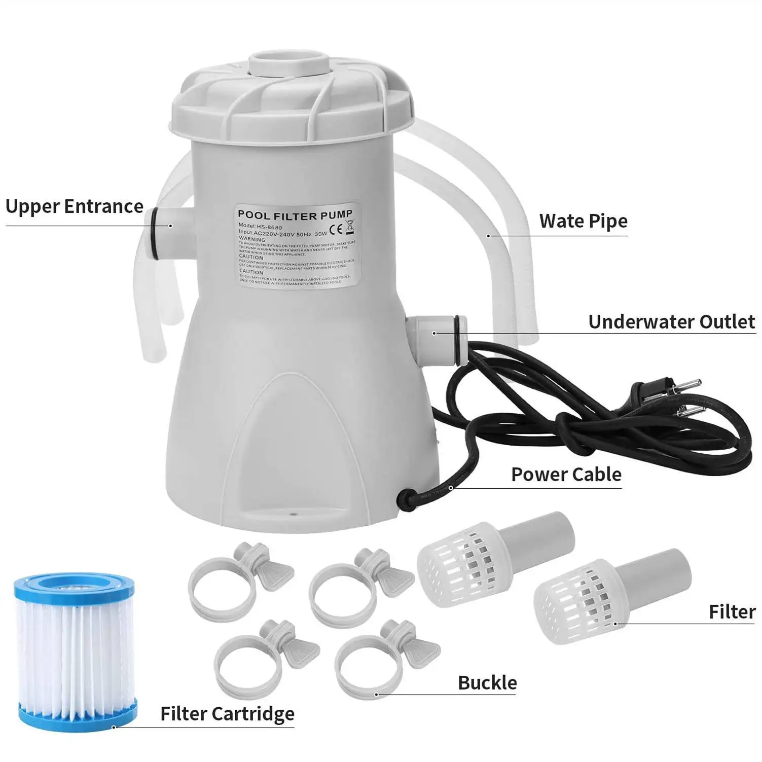 Оптовая продажа 800 Гал 110 220 В 240 надувной циркуляционный бассейн Водяной фильтр насос для бассейна надземных бассейнов