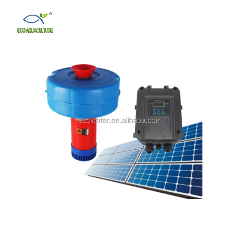 ECO floating solar fountain pump pond aerator aquaculture solar powered aerator system floating solar powered pond oxygenator