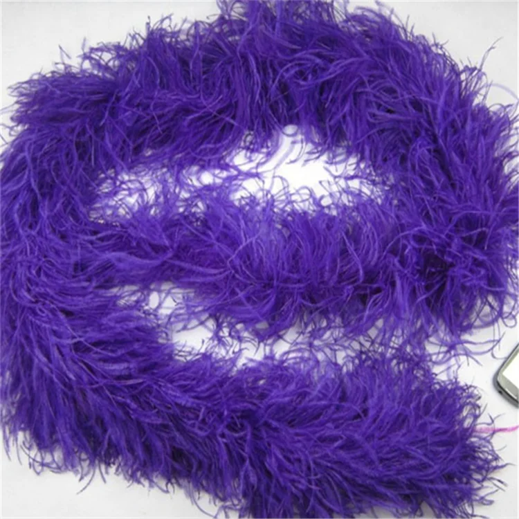 Wholesale High Quality Fluffy Ostrich Feather Boas Cheap Feather Trimming 4 Ply