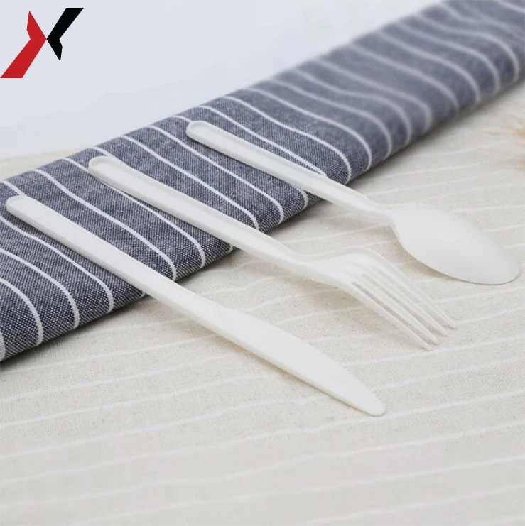 China Factory Disposable Biodegradable Plastic Spoons fork knife