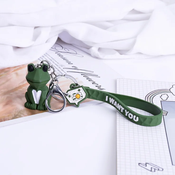 Creative Cartoon Geometric Cut Animal Key Chain Pendant Cute Dinosaur Panda Bag Key Pendant Small Gift