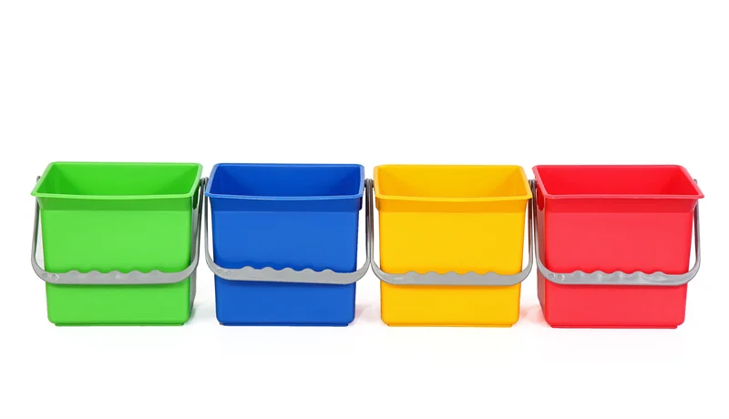 Cleaning Tools Accessories Plastic Water Bucket Pail with Handle 6 Liters Small Cleaning Bucket Keg