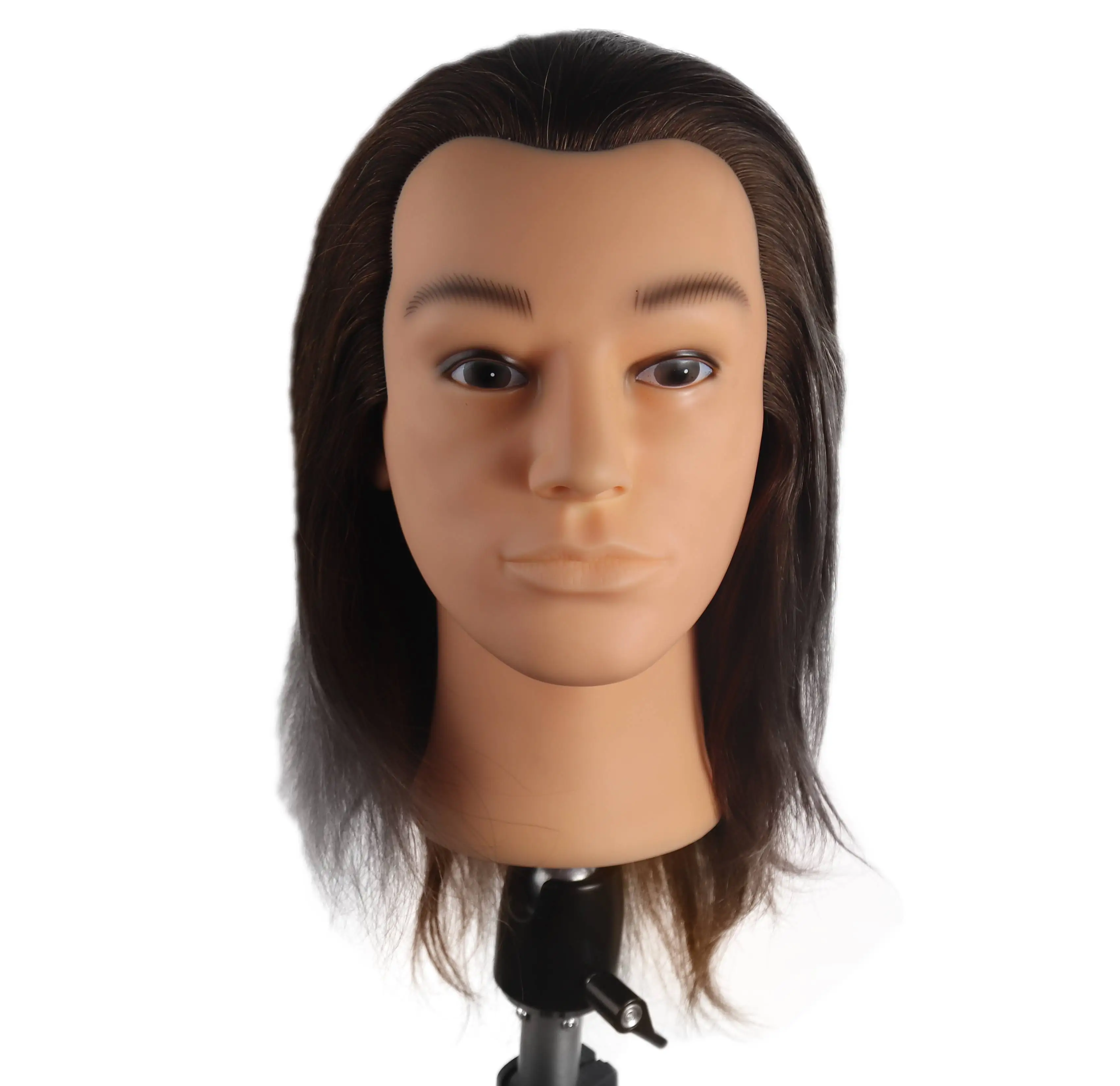 100% Real Hair Mannequin Training Head With Human Hair Doll HeadPractice Head Hairdresser