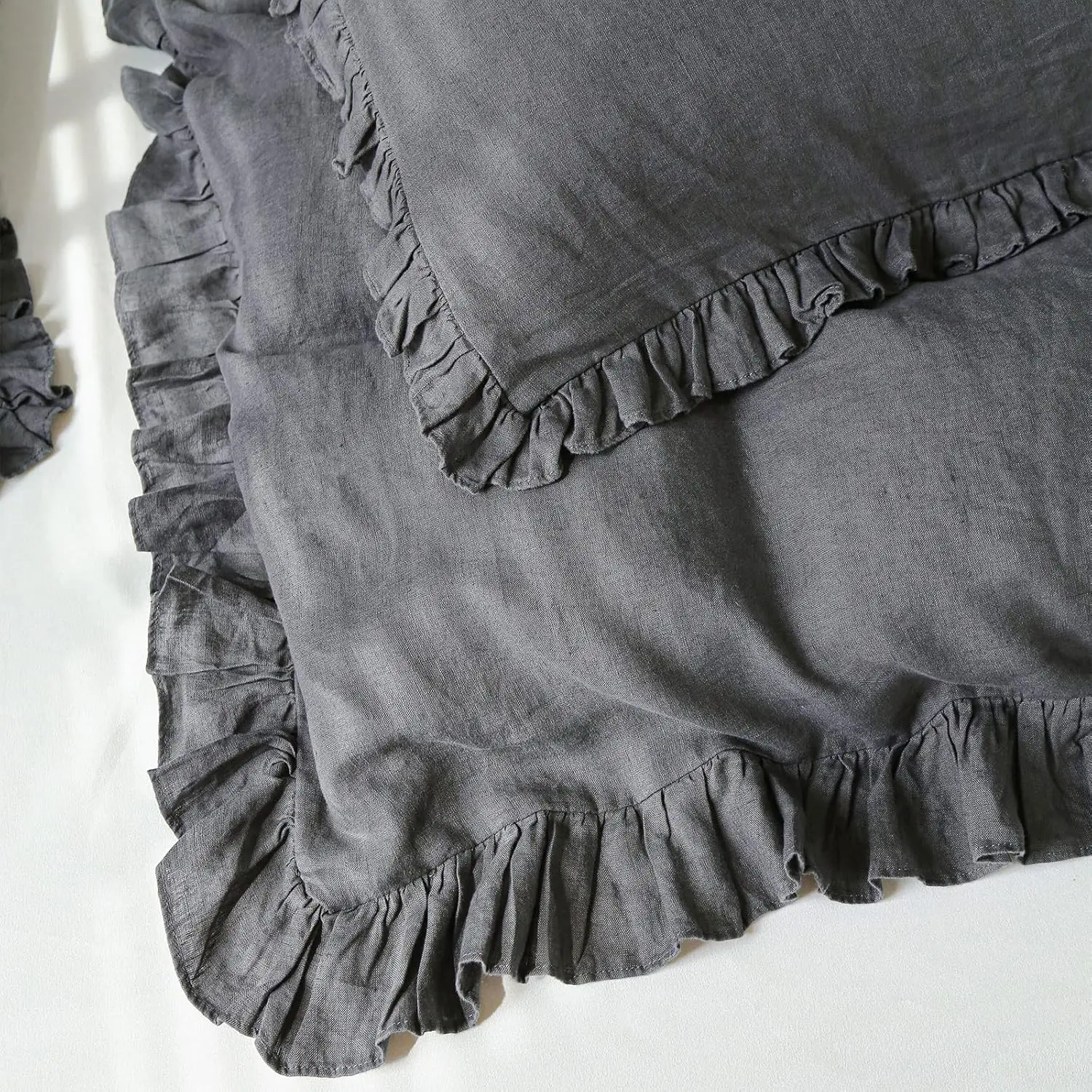 100% Linen Duvet Cover Set 3 Pcs Natural French Flax Blush Pink Duvet Cover Breathable Linen Bedding Comforter 2 Pillowcases