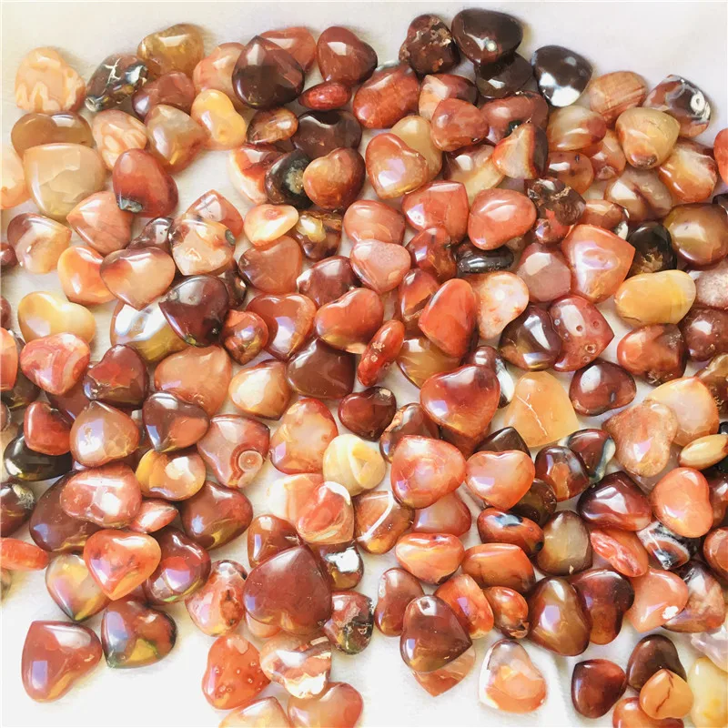Wholesale Natural High Quality Carnelian Red Heart Shape Quartz Crystal Stone