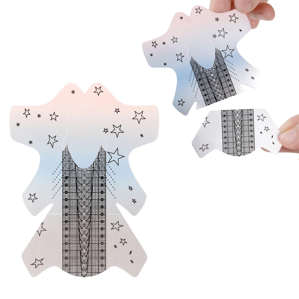 BQAN индивидуальная этикетка 300 шт. рулонная алюминиевая бумага форма для наращивания ногтей 2 в 1 длинные миндальные формы