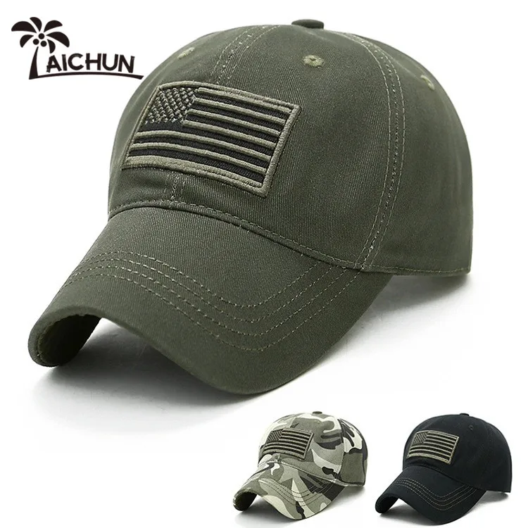 
Market Camouflage Constructed Trucker Special Tactical Operator Forces USA Flag Patch Baseball hat 