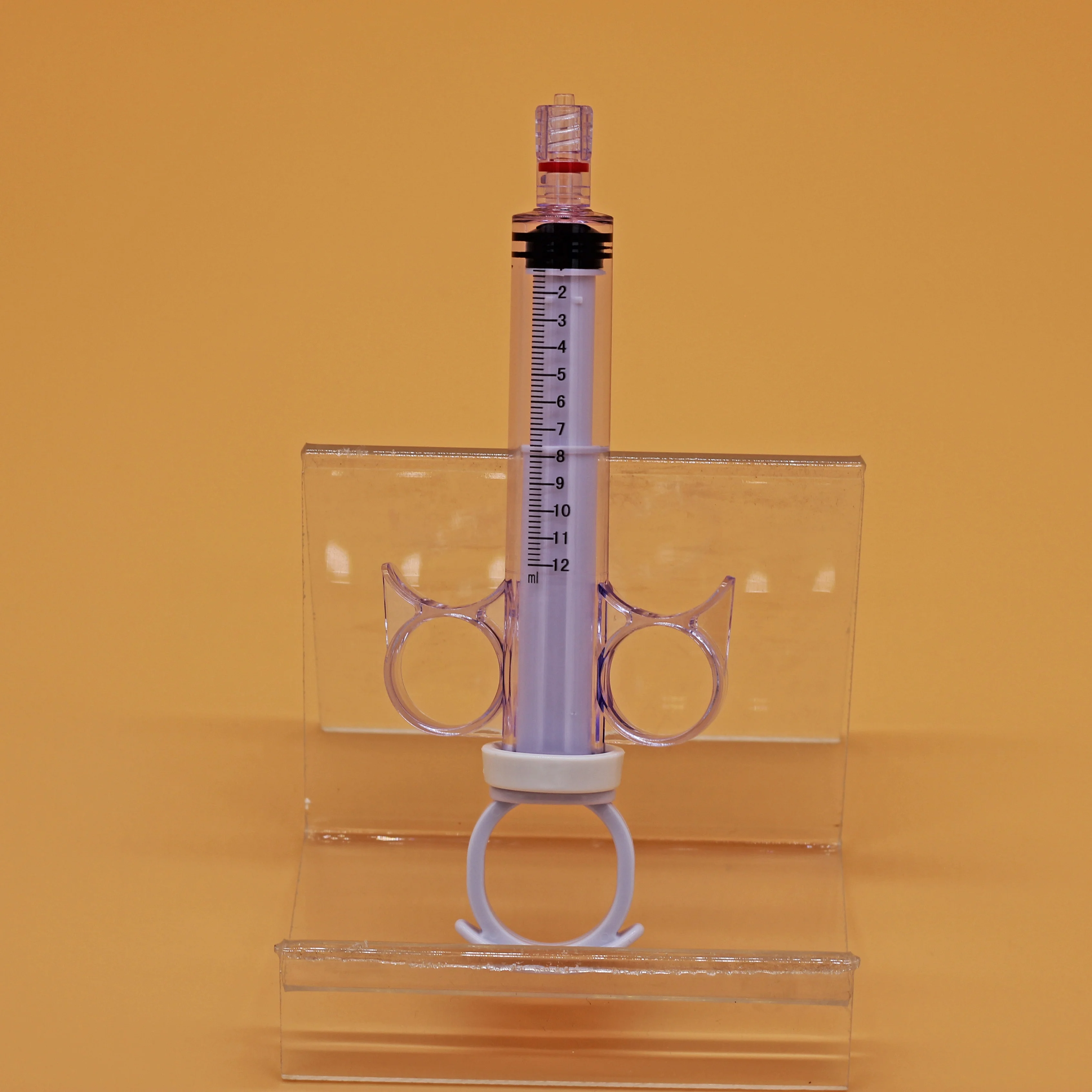 Medical manufacturer ptca disposable Dose Control Syringe 3 port manifold set fingers ring syringe