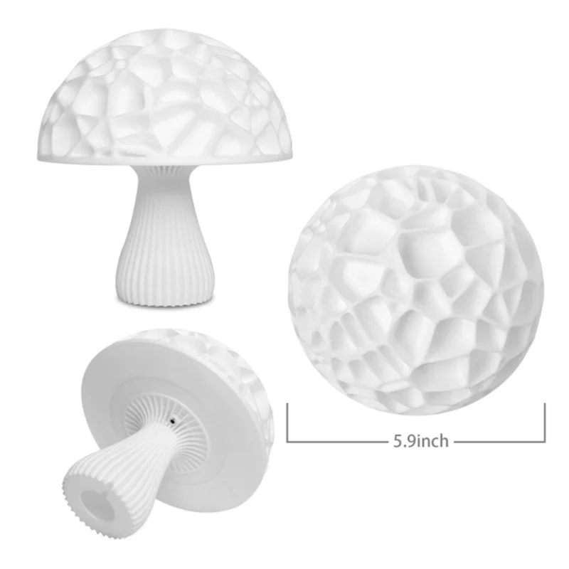 Lonvis Novelty Night Light EU Plug Induction Dream Cool Mushroom Fungus Production Touch Pink Small Mushroom Lamp Rechargeable