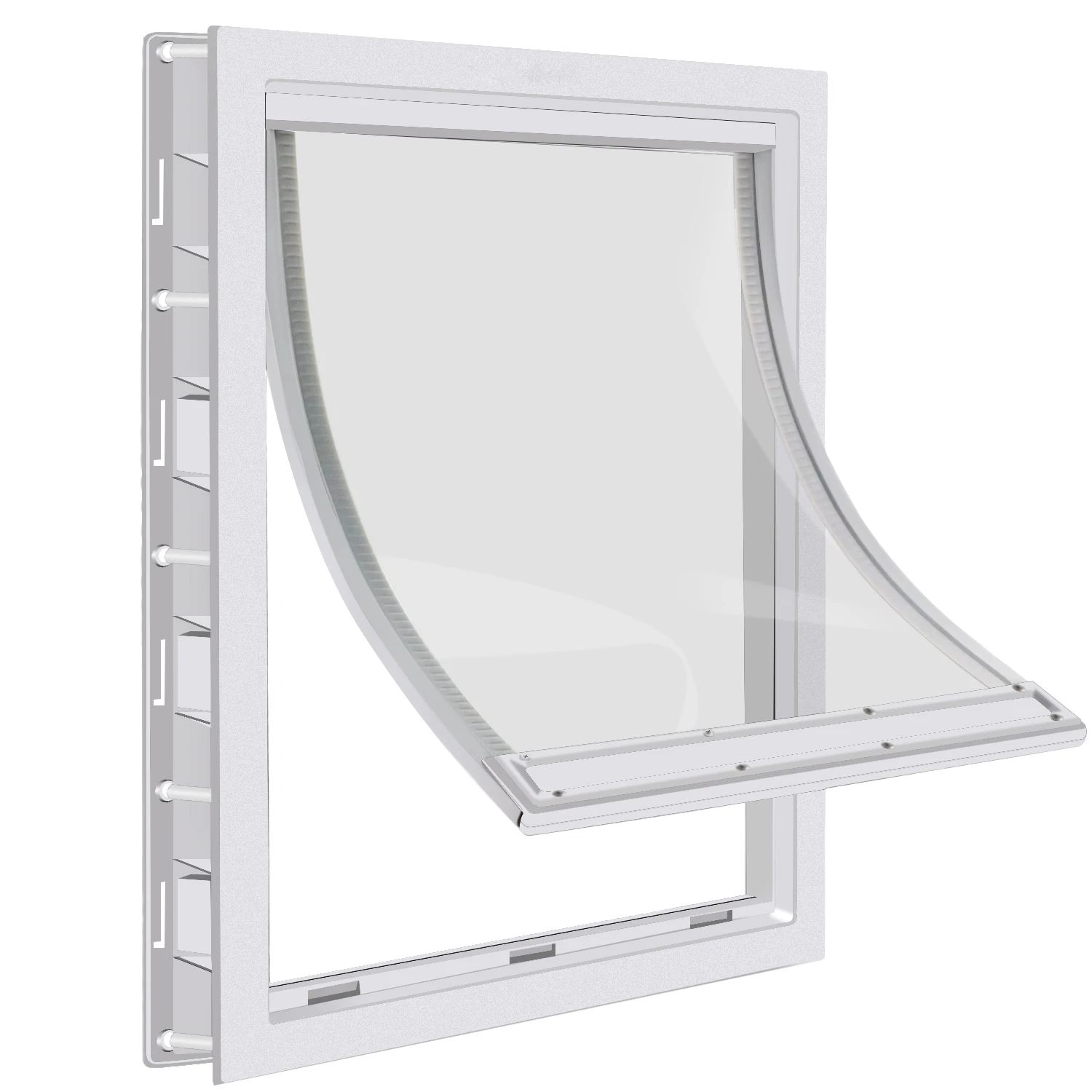 
Plastic Pet Door for Cats and Dogs Easy to Install PVC Plastic Pet Door for Small Medium Large Dogs and Puppies 