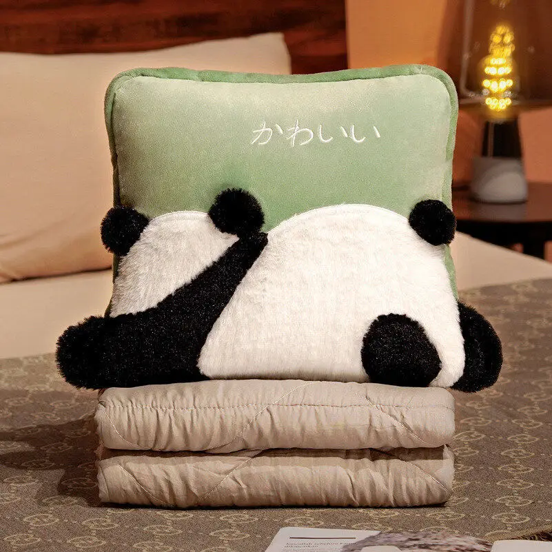 CE/ASTM 2024 Hot Selling Plush Toy Panda Pillow & Blanket For Children Customized Stuffed Animals Toys Plushie Special Gift