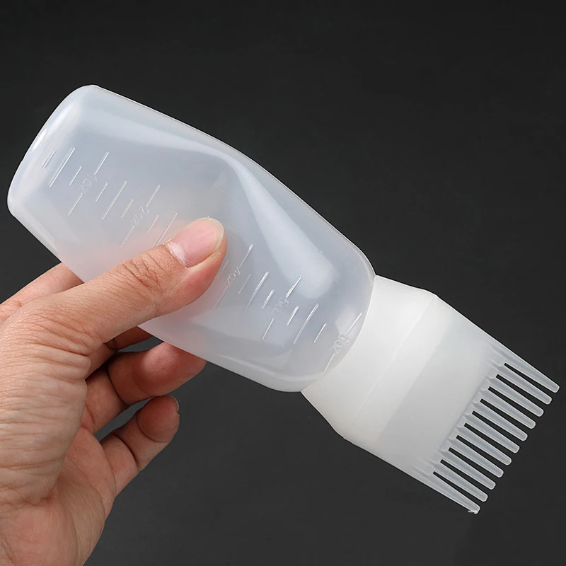 Hair Care Plastic Soft Empty Applicator Hair Mist Spray Bottle Comb Shampoo Water Dye Medicine Squeeze Salon Hair Oil Bottles