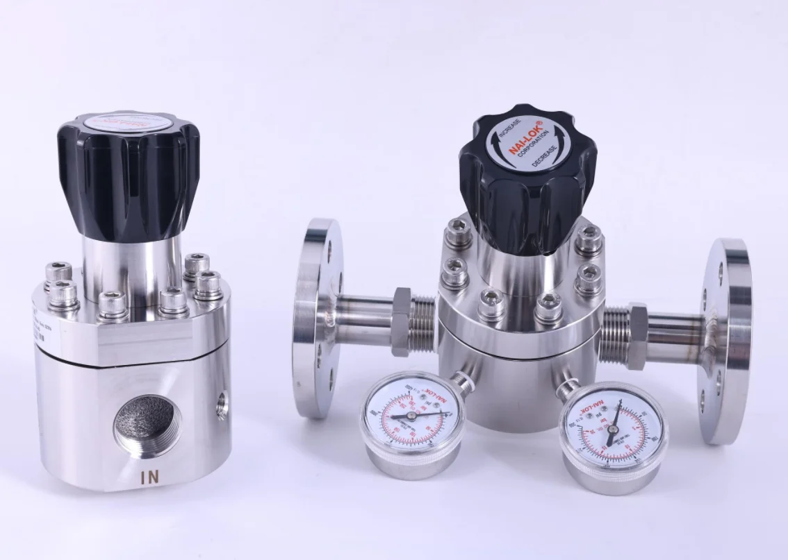 NAI-LOK chrome plated brass 3000psi inlet High flow flanged connection CNG regulator air pressure regulator