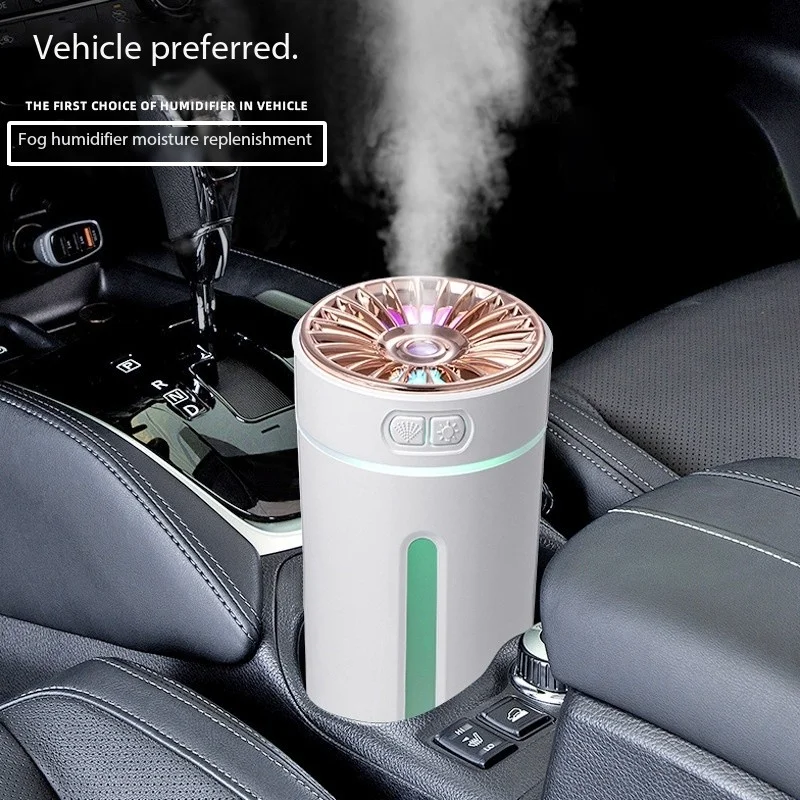 New small fog volume mute rechargeable  portable USB car household colorful night light air humidifier purifier