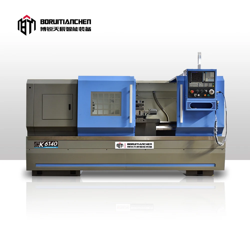 Chinese metal lathe cnc cnc controller 4 axis lathe and turning center cnc flat bed lathe ck6140