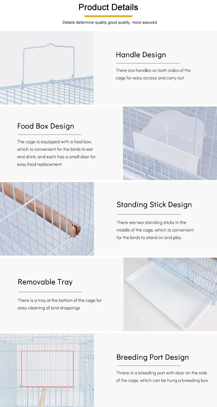 Портативная ручка не ржавая железная клетка для птиц легко устанавливается попугая с Деревянной Стойкой