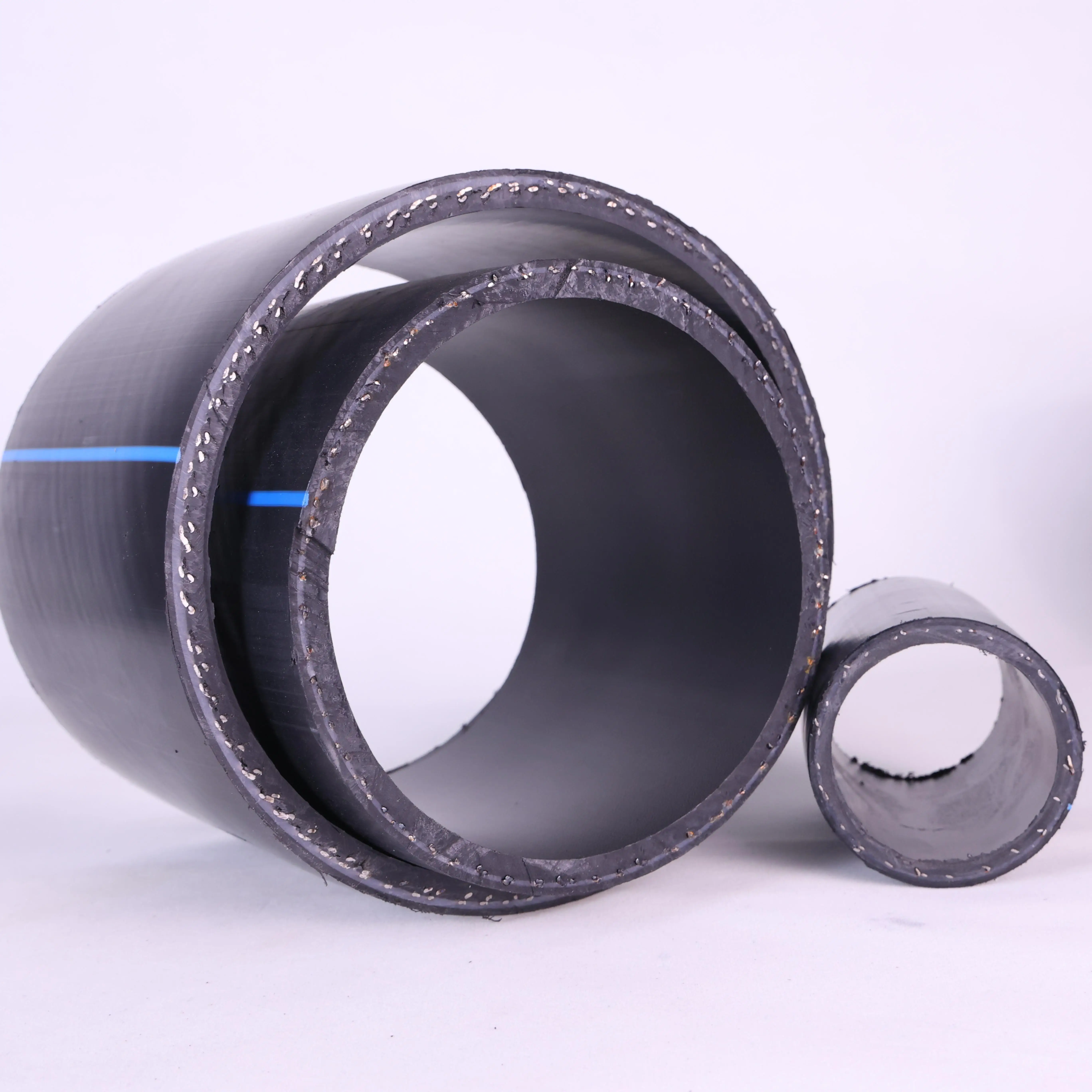 HDPE Steel Wire Mesh Skeleton Composite Pipe For Gas Mining Oil Transportation