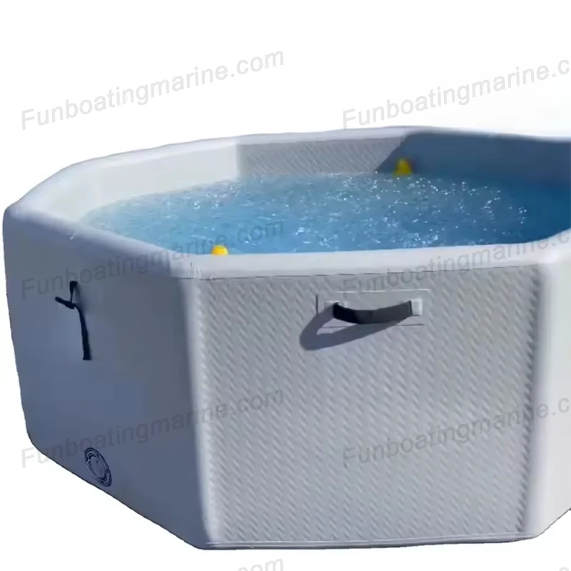 Foldable cold bath tub inflatable cold plunge tub for 4 person 160*160*65cm