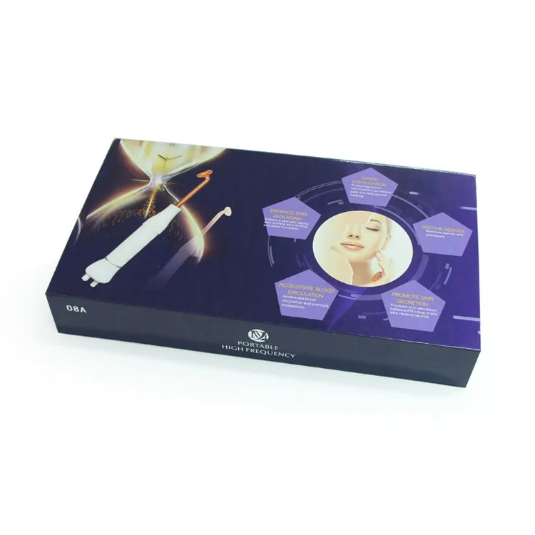 High Frequency 7 in 1 Electrotherapy Ozone Comb Handheld Purple Light Beauty Instrument