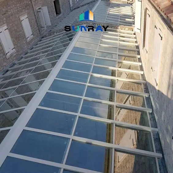 High-Sealing Aluminum Electric Retractable Roof Windows Sliding Type Automatic Skylights with Light for Roof Staircase Access