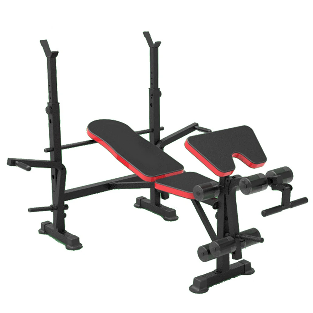 Multi Function Home Gym Equipment Adjustable Weightlifting Bench Press Exercise Weight Bench With Lat Pull Down Bar