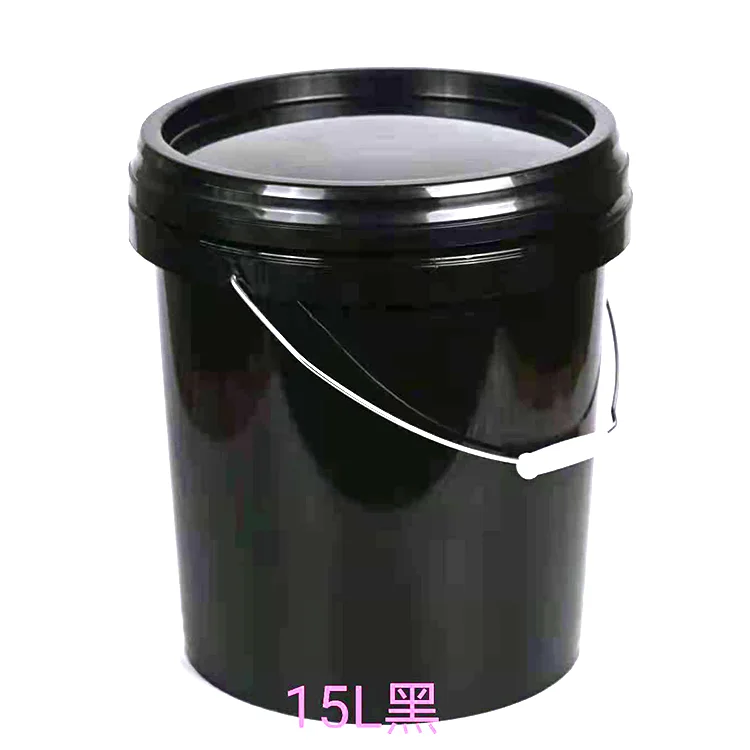 New Design Black Plastic Bucket 20l Oil Paint Plastic Bucket 20 Liter Paint Bucket With Great Price
