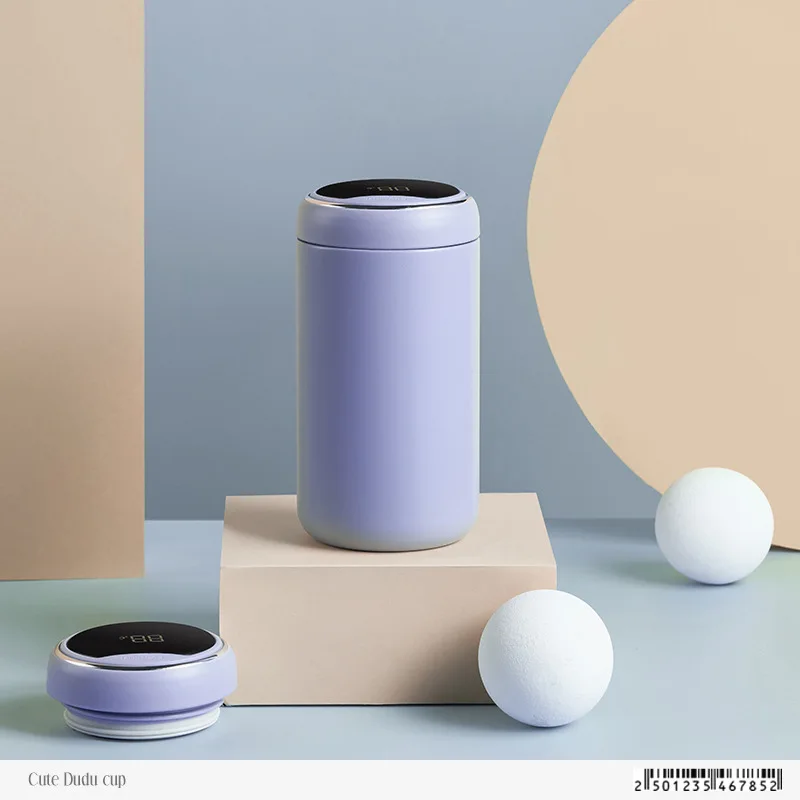 2021 Custom Logo Digital Temperature Lid 316 Metal Steel Customized  Smart Water Bottles