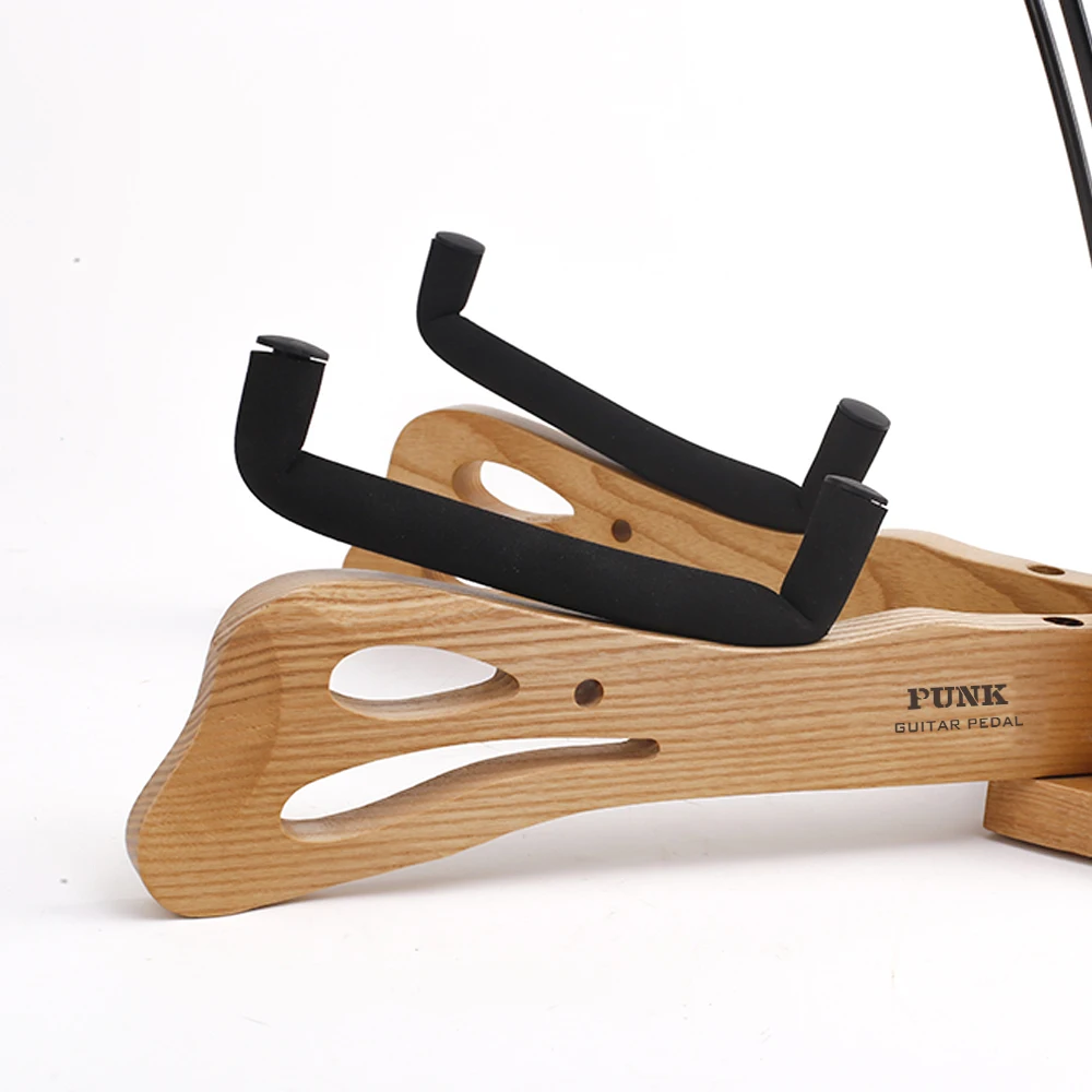 Custom Wooden Guitar Stand Rack Unit holder Wood Folding Guitar Rack for Classical Acoustic Electric Bass Guitar Display
