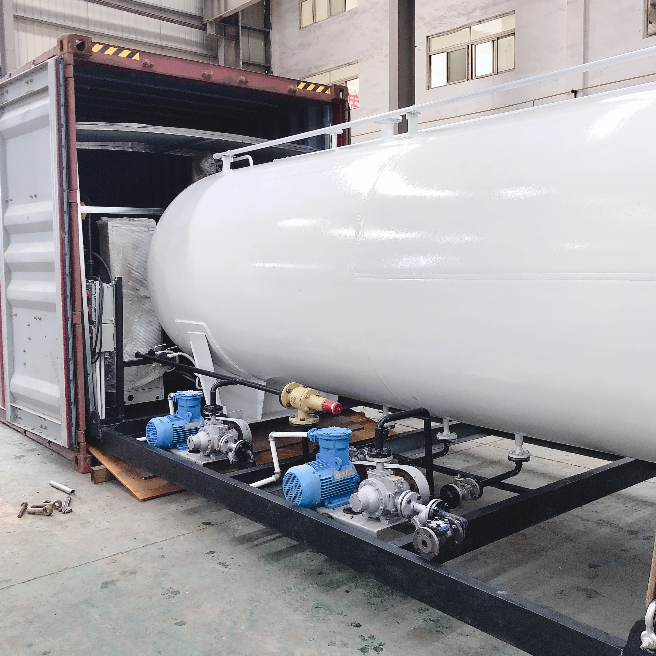  Противоскользящая станция для сжиженного углеводородного газа 10MT подвижная установка розлива в бутылки