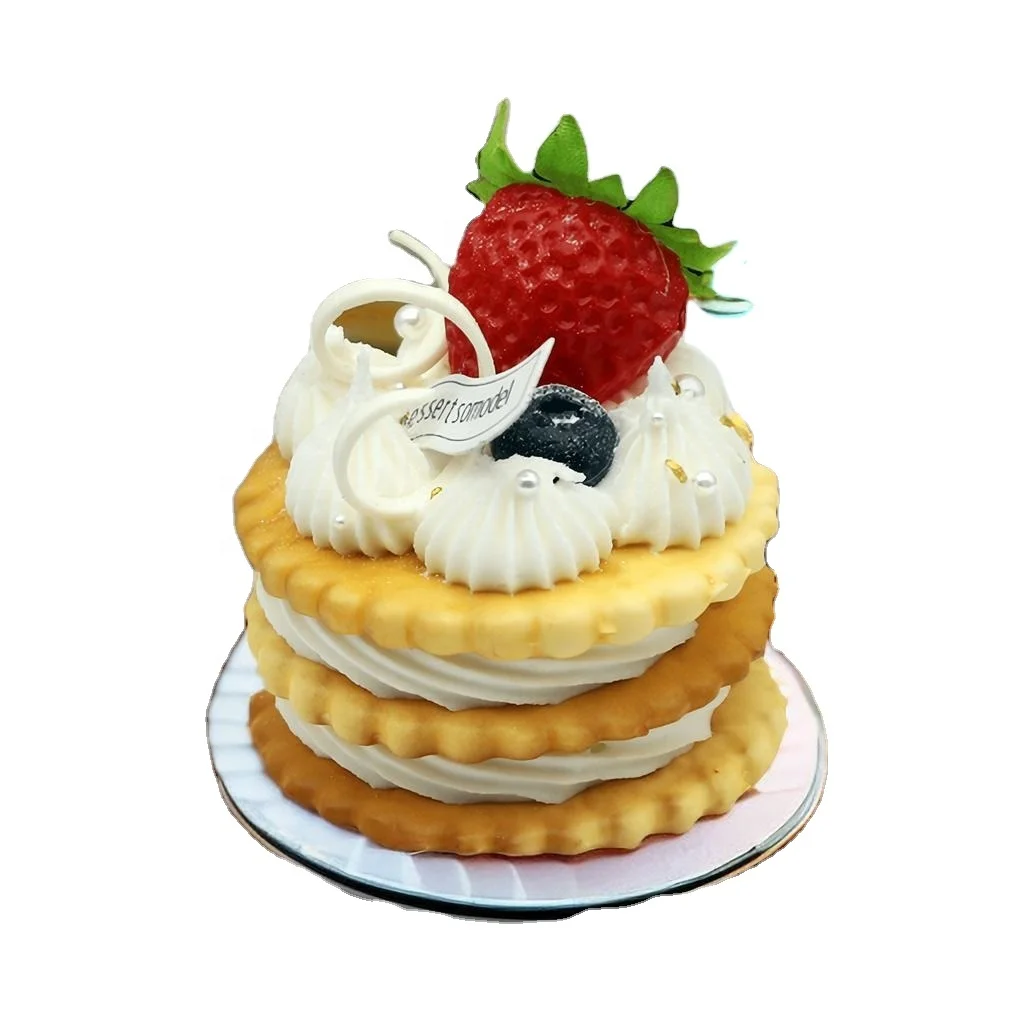 Simulation Circular Biscuit Cake Artificial Biscuit Dessert Replica Showcase Props Baking Dessert Shop Display Toys Decoration