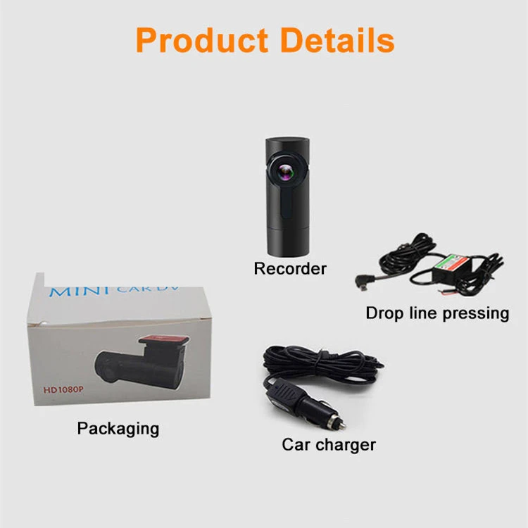 Dash Camera Wireless Dash Cam 1080P Car Black Box WiFi Camera DVR Front Inside Video Recorder Monitoring