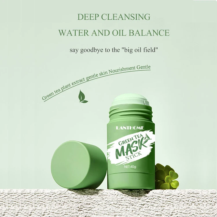 Wholesale Organic Deep Cleaning Vegan Mud Facial Mask Stick Pore Cleaner Moisturizing Purifying Green Tea Clay Mask Stick
