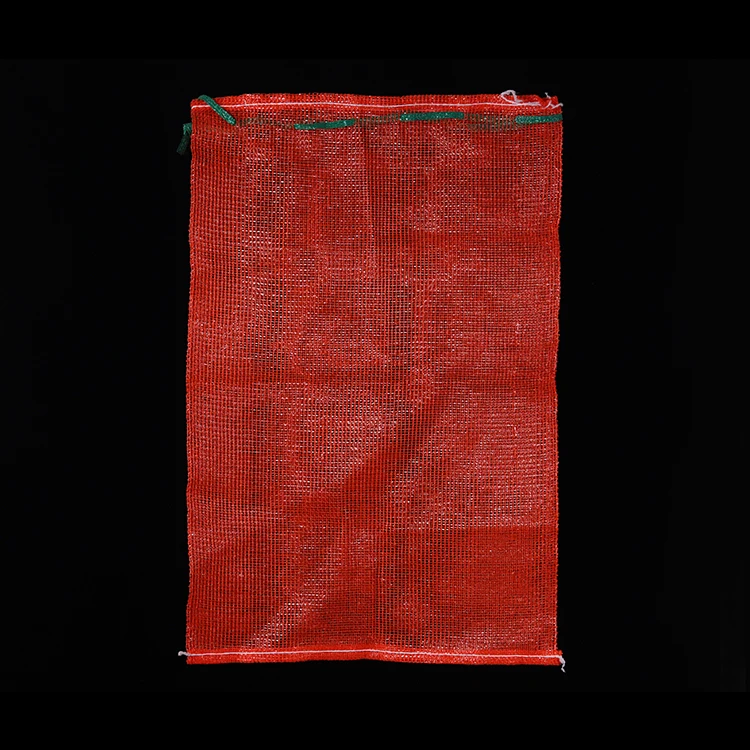 Promotional raschel pp woven Red mesh bag for vegetables and fruits