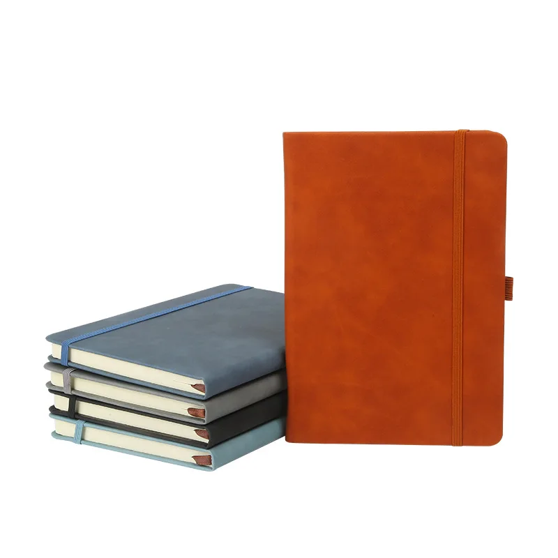 LOGO custom A5 Hard surface Elastic band notebook Business leather office notepad School supplies office supply